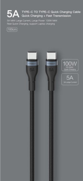 ORSEN | eloop Fast charging data cable Dual Type-C 5A.